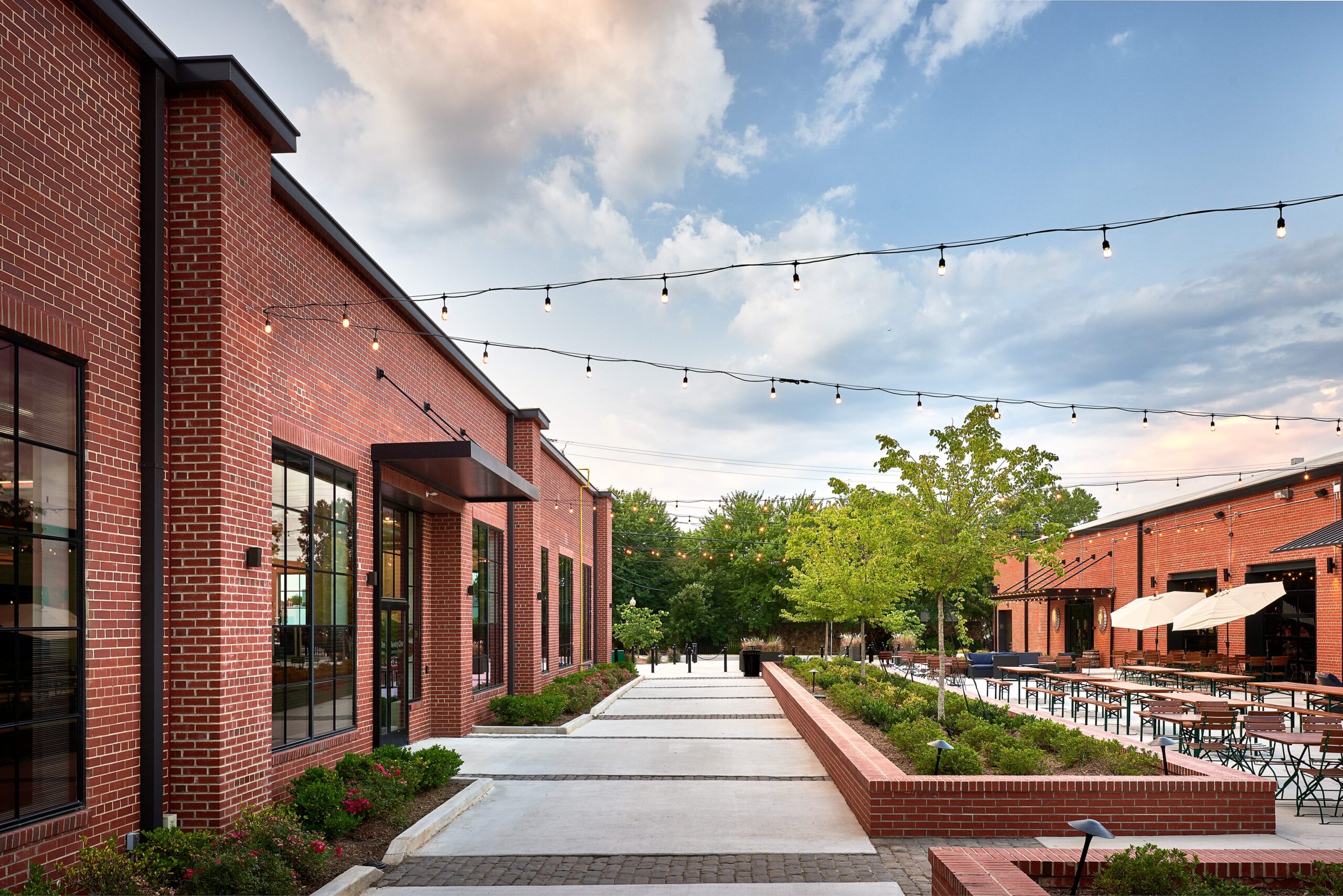 Interior courtyard and seating