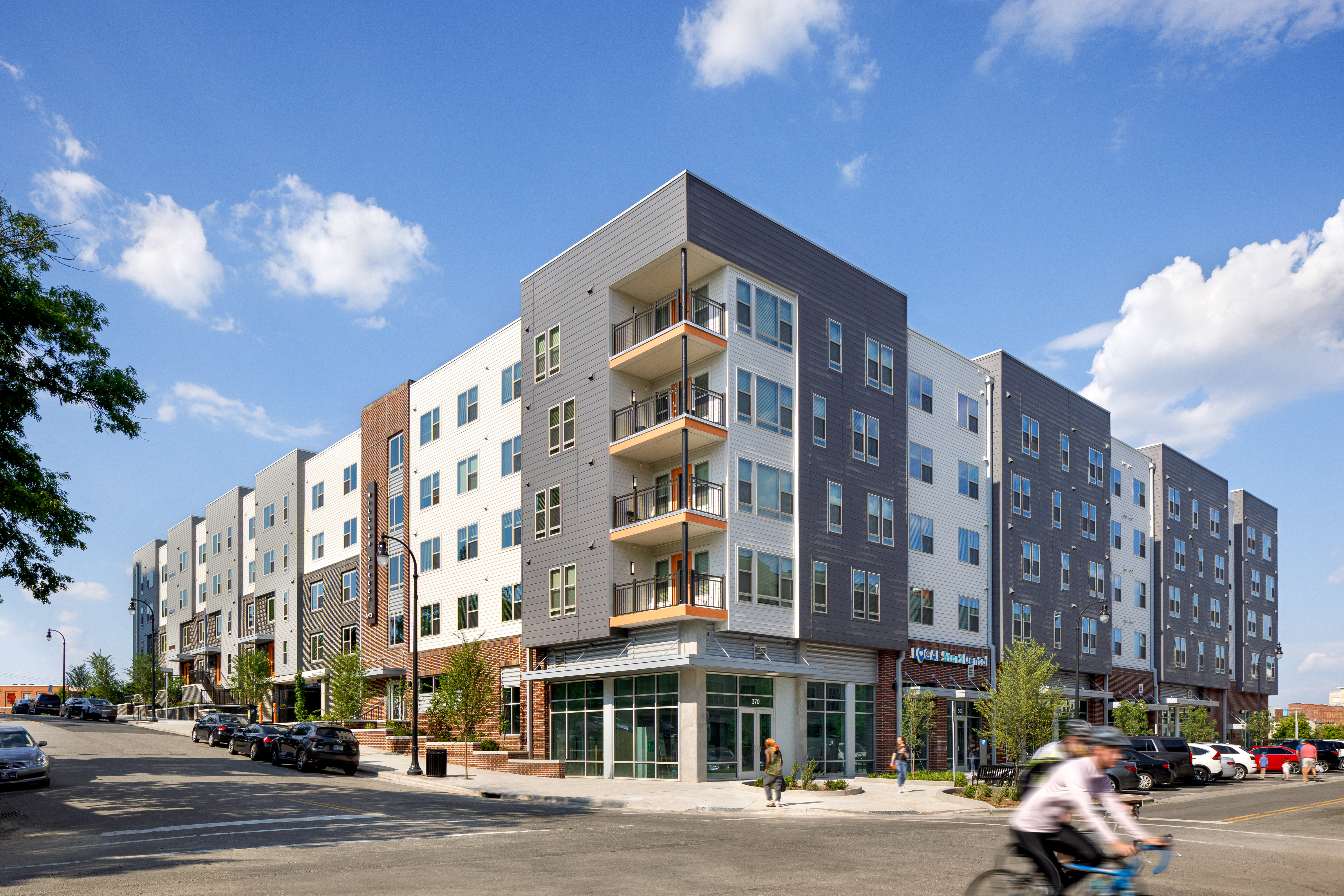 Corner view of Willard with street level activated