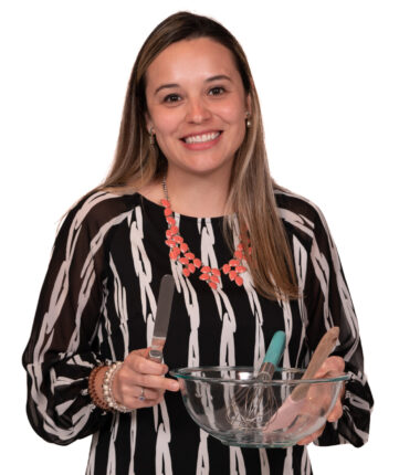 Catalina Jimenez holding a bowl