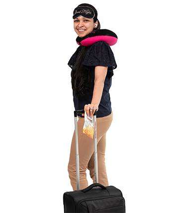 Elizabeth Thariyan traveling