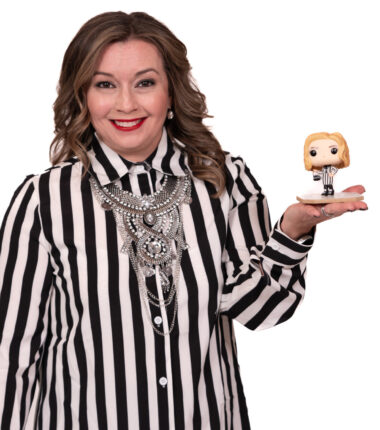Kelly Synnott with Moira Funko-pop