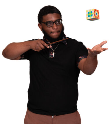 Robert Sims doing magic