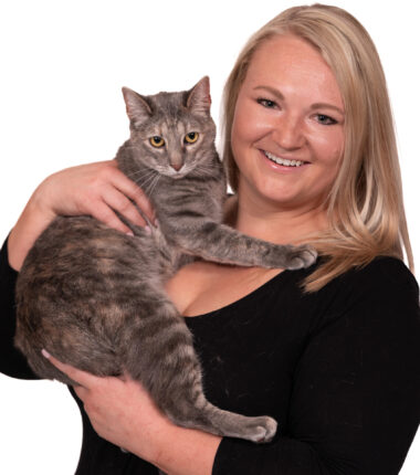 Taylor Allen with her cat