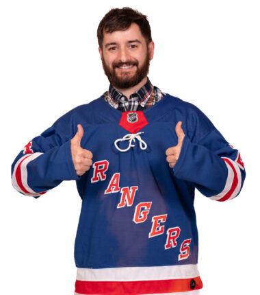 Tim Georghiou in Rangers gear