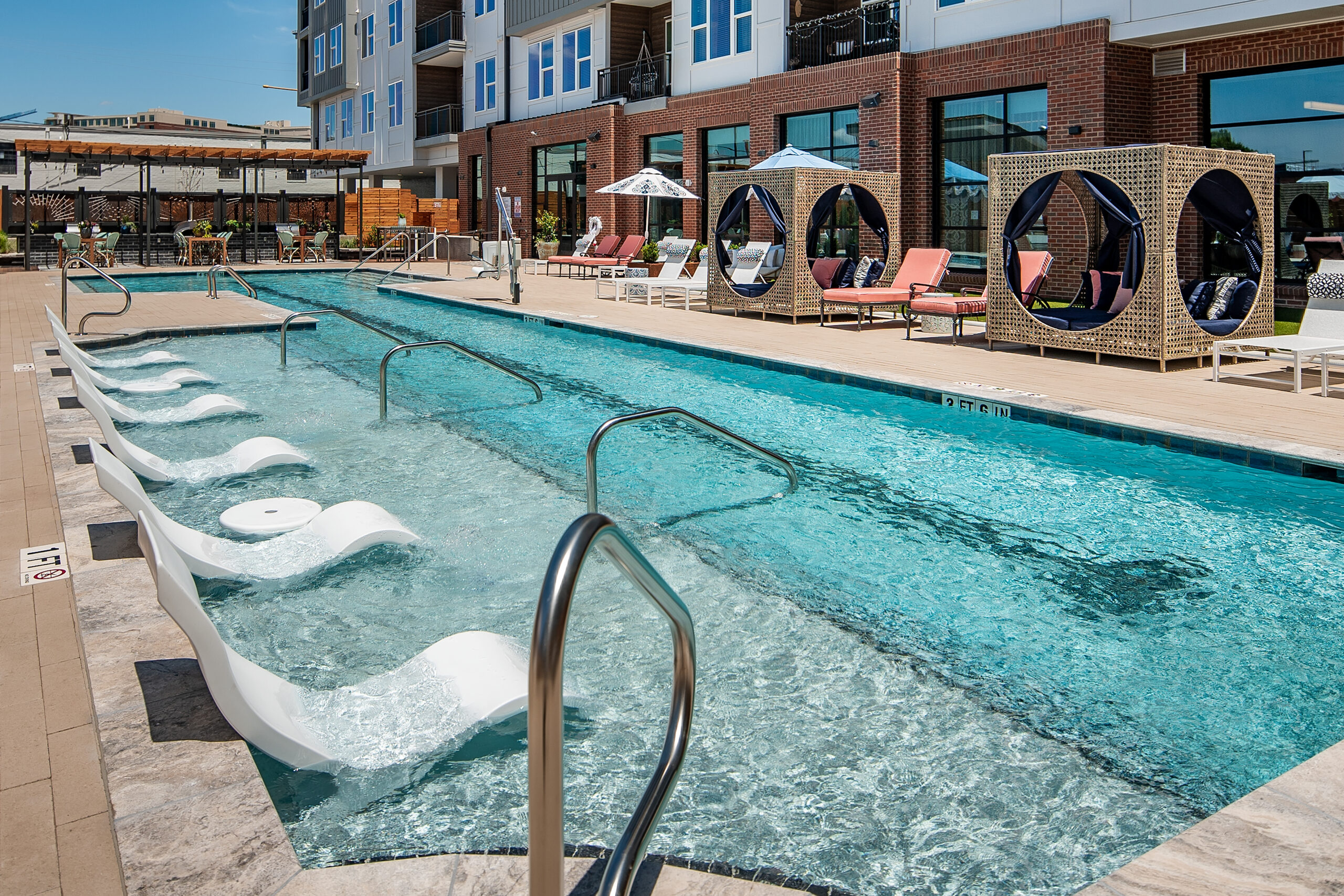 Hub pool courtyard